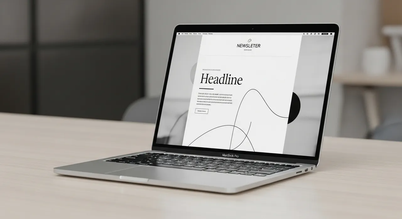 Newsletter on MacBook Pro