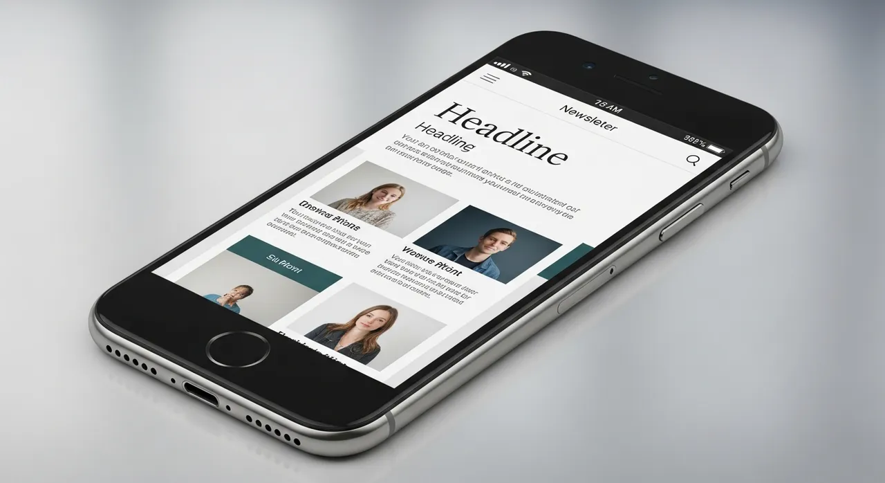 Newsletter on iPhone